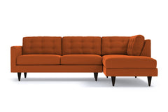 Logan 2pc Velvet Sectional Sofa :: Leg Finish: Espresso / Configuration: RAF - Chaise on the Right