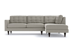 Logan 2pc Velvet Sectional Sofa :: Leg Finish: Espresso / Configuration: RAF - Chaise on the Right