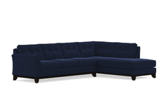 Marco 2pc Sleeper Sectional :: Leg Finish: Espresso / Configuration: RAF - Chaise on the Right / Sleeper Option: Memory Foam Mattress