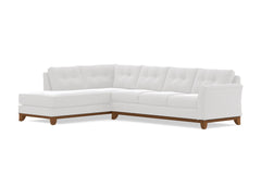 Marco 2pc Sleeper Sectional :: Leg Finish: Pecan / Configuration: LAF - Chaise on the Left / Sleeper Option: Memory Foam Mattress