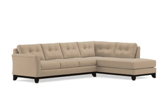 Marco 2pc Sleeper Sectional :: Leg Finish: Espresso / Configuration: RAF - Chaise on the Right / Sleeper Option: Memory Foam Mattress