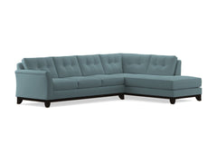 Marco 2pc Sleeper Sectional :: Leg Finish: Espresso / Configuration: RAF - Chaise on the Right / Sleeper Option: Memory Foam Mattress