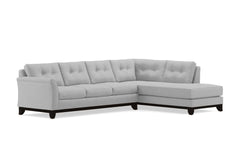 Marco 2pc Sleeper Sectional :: Leg Finish: Espresso / Configuration: RAF - Chaise on the Right / Sleeper Option: Deluxe Innerspring Mattress