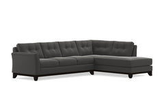 Marco 2pc Sleeper Sectional :: Leg Finish: Espresso / Configuration: RAF - Chaise on the Right / Sleeper Option: Memory Foam Mattress