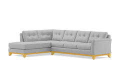 Marco 2pc Sleeper Sectional :: Leg Finish: Natural / Configuration: LAF - Chaise on the Left / Sleeper Option: Deluxe Innerspring Mattress