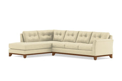 Marco 2pc Sleeper Sectional :: Leg Finish: Pecan / Configuration: LAF - Chaise on the Left / Sleeper Option: Memory Foam Mattress