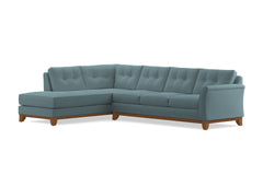 Marco 2pc Sleeper Sectional :: Leg Finish: Pecan / Configuration: LAF - Chaise on the Left / Sleeper Option: Memory Foam Mattress