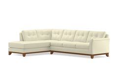 Marco 2pc Sleeper Sectional :: Leg Finish: Pecan / Configuration: LAF - Chaise on the Left / Sleeper Option: Memory Foam Mattress