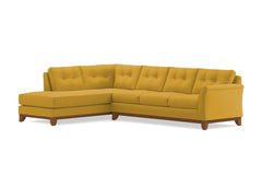 Marco 2pc Sleeper Sectional :: Leg Finish: Pecan / Configuration: LAF - Chaise on the Left / Sleeper Option: Memory Foam Mattress