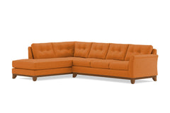 Marco 2pc Sleeper Sectional :: Leg Finish: Pecan / Configuration: LAF - Chaise on the Left / Sleeper Option: Memory Foam Mattress