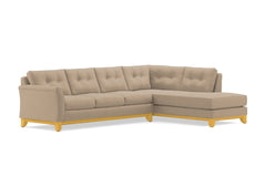 Marco 2pc Sleeper Sectional :: Leg Finish: Natural / Configuration: RAF - Chaise on the Right / Sleeper Option: Deluxe Innerspring Mattress