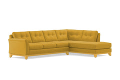 Marco 2pc Sleeper Sectional :: Leg Finish: Natural / Configuration: RAF - Chaise on the Right / Sleeper Option: Memory Foam Mattress