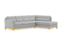 Marco 2pc Sleeper Sectional :: Leg Finish: Natural / Configuration: RAF - Chaise on the Right / Sleeper Option: Deluxe Innerspring Mattress