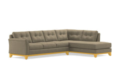 Marco 2pc Sleeper Sectional :: Leg Finish: Natural / Configuration: RAF - Chaise on the Right / Sleeper Option: Deluxe Innerspring Mattress