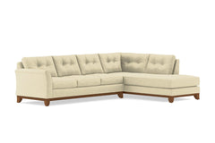 Marco 2pc Sleeper Sectional :: Leg Finish: Pecan / Configuration: RAF - Chaise on the Right / Sleeper Option: Memory Foam Mattress