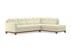 Marco 2pc Sleeper Sectional :: Leg Finish: Pecan / Configuration: RAF - Chaise on the Right / Sleeper Option: Memory Foam Mattress