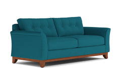 Marco Queen Size Sleeper Sofa Bed :: Leg Finish: Pecan / Sleeper Option: Memory Foam Mattress