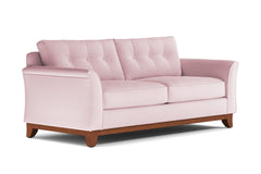 Marco Queen Size Sleeper Sofa Bed :: Leg Finish: Pecan / Sleeper Option: Memory Foam Mattress