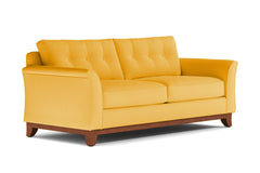 Marco Queen Size Sleeper Sofa Bed :: Leg Finish: Pecan / Sleeper Option: Memory Foam Mattress