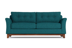 Marco Queen Size Sleeper Sofa Bed :: Leg Finish: Pecan / Sleeper Option: Deluxe Innerspring Mattress