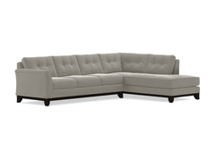Marco 2pc Sleeper Sectional :: Leg Finish: Espresso / Configuration: RAF - Chaise on the Right / Sleeper Option: Deluxe Innerspring Mattress