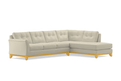 Marco 2pc Sleeper Sectional :: Leg Finish: Natural / Configuration: RAF - Chaise on the Right / Sleeper Option: Deluxe Innerspring Mattress