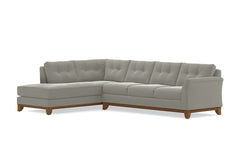 Marco 2pc Sleeper Sectional :: Leg Finish: Pecan / Configuration: LAF - Chaise on the Left / Sleeper Option: Memory Foam Mattress