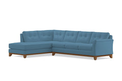 Marco 2pc Sleeper Sectional :: Leg Finish: Pecan / Configuration: LAF - Chaise on the Left / Sleeper Option: Memory Foam Mattress