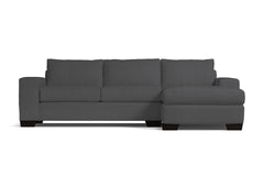 Melrose 2pc Sleeper Sectional :: Leg Finish: Espresso / Configuration: RAF - Chaise on the Right / Sleeper Option: Deluxe Innerspring Mattress