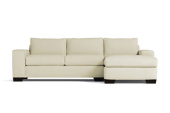 Melrose 2pc Sleeper Sectional :: Leg Finish: Espresso / Configuration: RAF - Chaise on the Right / Sleeper Option: Deluxe Innerspring Mattress