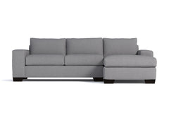 Melrose 2pc Sleeper Sectional :: Leg Finish: Espresso / Configuration: RAF - Chaise on the Right / Sleeper Option: Deluxe Innerspring Mattress