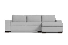 Melrose 2pc Sleeper Sectional :: Leg Finish: Espresso / Configuration: RAF - Chaise on the Right / Sleeper Option: Deluxe Innerspring Mattress