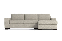 Melrose 2pc Sleeper Sectional :: Leg Finish: Espresso / Configuration: RAF - Chaise on the Right / Sleeper Option: Deluxe Innerspring Mattress