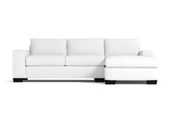 Melrose 2pc Sleeper Sectional :: Leg Finish: Espresso / Configuration: RAF - Chaise on the Right / Sleeper Option: Deluxe Innerspring Mattress