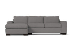 Melrose 2pc Sleeper Sectional :: Leg Finish: Espresso / Configuration: LAF - Chaise on the Left / Sleeper Option: Deluxe Innerspring Mattress