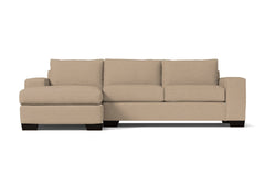 Melrose 2pc Sleeper Sectional :: Leg Finish: Espresso / Configuration: LAF - Chaise on the Left / Sleeper Option: Deluxe Innerspring Mattress