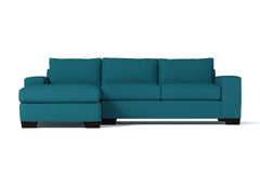 Melrose 2pc Sleeper Sectional :: Leg Finish: Espresso / Configuration: LAF - Chaise on the Left / Sleeper Option: Deluxe Innerspring Mattress