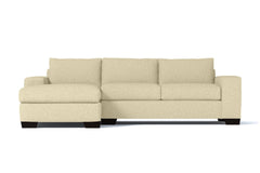 Melrose 2pc Sleeper Sectional :: Leg Finish: Espresso / Configuration: LAF - Chaise on the Left / Sleeper Option: Deluxe Innerspring Mattress