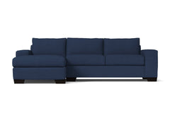 Melrose 2pc Sleeper Sectional :: Leg Finish: Espresso / Configuration: LAF - Chaise on the Left / Sleeper Option: Deluxe Innerspring Mattress