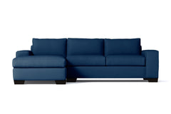 Melrose 2pc Sleeper Sectional :: Leg Finish: Espresso / Configuration: LAF - Chaise on the Left / Sleeper Option: Deluxe Innerspring Mattress