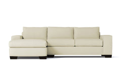 Melrose 2pc Sleeper Sectional :: Leg Finish: Espresso / Configuration: LAF - Chaise on the Left / Sleeper Option: Deluxe Innerspring Mattress