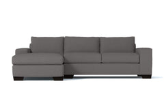 Melrose 2pc Sleeper Sectional :: Leg Finish: Espresso / Configuration: LAF - Chaise on the Left / Sleeper Option: Deluxe Innerspring Mattress