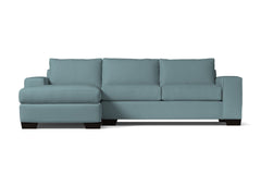 Melrose 2pc Sleeper Sectional :: Leg Finish: Espresso / Configuration: LAF - Chaise on the Left / Sleeper Option: Deluxe Innerspring Mattress