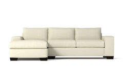 Melrose 2pc Sleeper Sectional :: Leg Finish: Espresso / Configuration: LAF - Chaise on the Left / Sleeper Option: Deluxe Innerspring Mattress