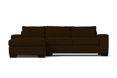 Melrose 2pc Sleeper Sectional :: Leg Finish: Espresso / Configuration: LAF - Chaise on the Left / Sleeper Option: Deluxe Innerspring Mattress