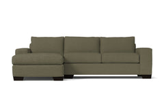 Melrose 2pc Sleeper Sectional :: Leg Finish: Espresso / Configuration: LAF - Chaise on the Left / Sleeper Option: Deluxe Innerspring Mattress