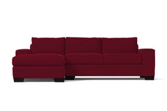 Melrose 2pc Sleeper Sectional :: Leg Finish: Espresso / Configuration: LAF - Chaise on the Left / Sleeper Option: Deluxe Innerspring Mattress