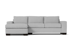 Melrose 2pc Sleeper Sectional :: Leg Finish: Espresso / Configuration: LAF - Chaise on the Left / Sleeper Option: Deluxe Innerspring Mattress