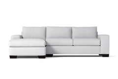 Melrose 2pc Sleeper Sectional :: Leg Finish: Espresso / Configuration: LAF - Chaise on the Left / Sleeper Option: Deluxe Innerspring Mattress