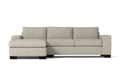 Melrose 2pc Sleeper Sectional :: Leg Finish: Espresso / Configuration: LAF - Chaise on the Left / Sleeper Option: Deluxe Innerspring Mattress